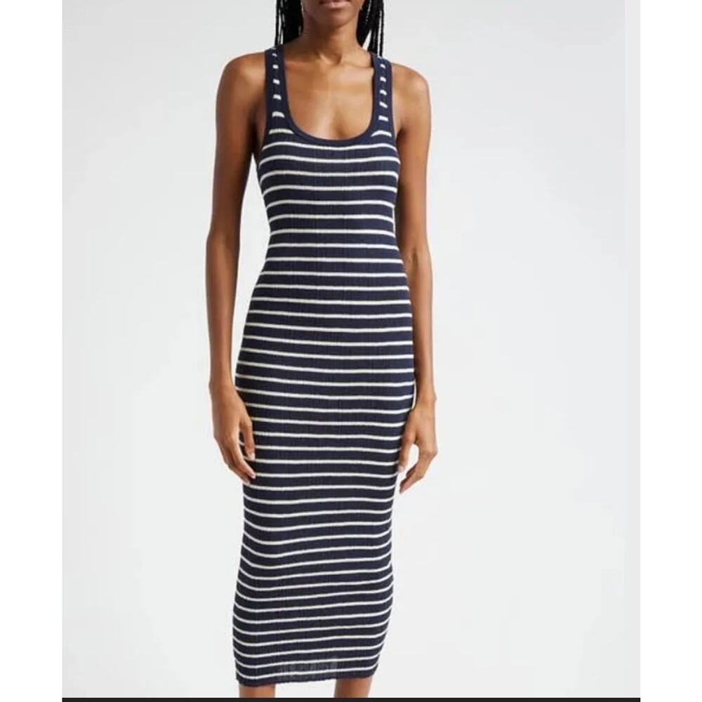 A.L.C. Navy Stripe Racerback Iris Midi Dress NWT